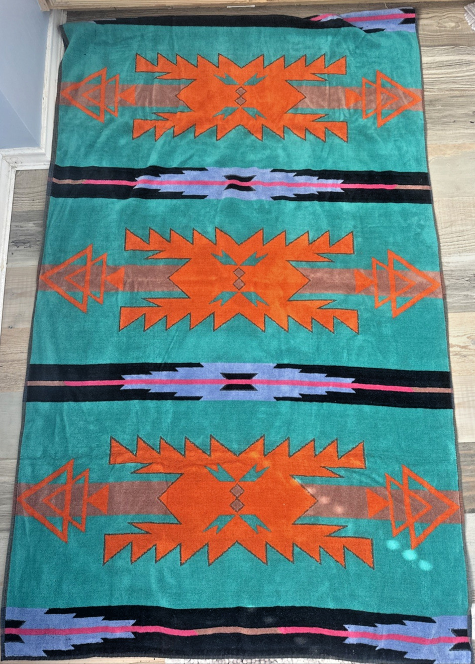 VTG Royal Terry Towel Multicolored Bohemian Brazil Beach Bath Wrap Boho XL